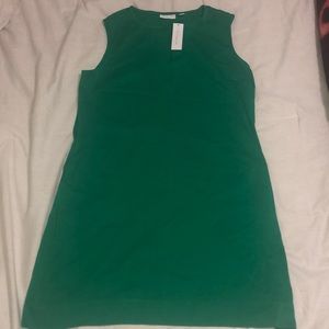 Solid Split Neck Shift Dress